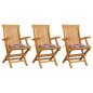 vidaXL Gartenstühle Rote Karomuster-Kissen 3 Stk. Massivholz Teak vidaXL Gartenstühle Rote Karomuster-Kissen 3 Stk. Massivholz Teak