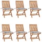 vidaXL Klappbare Gartenstühle mit Kissen 6 Stk. Massivholz Teak vidaXL Klappbare Gartenstühle mit Kissen 6 Stk. Massivholz Teak