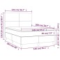 vidaXL Boxspringbett mit Matratze & LED Hellgrau 140x200 cm Stoff vidaXL Boxspringbett mit Matratze & LED Hellgrau 140x200 cm Stoff