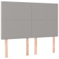 vidaXL Boxspringbett mit Matratze & LED Hellgrau 140x200 cm Stoff vidaXL Boxspringbett mit Matratze & LED Hellgrau 140x200 cm Stoff