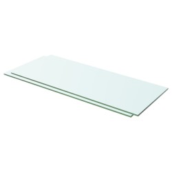 vidaXL Regalböden 2 Stk. Glas Transparent 60x20 cm