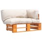 vidaXL Garten-Palettensofa mit Kissen in Sandfarben Kiefernholz vidaXL Garten-Palettensofa mit Kissen in Sandfarben Kiefernholz