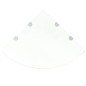 Eckregale 2 Stk. mit verchromten Halterungen Glas Transparent Eckregale 2 Stk. mit verchromten Halterungen Glas Transparent