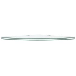 Eckregale 2 Stk. mit verchromten Halterungen Glas Transparent