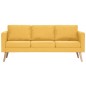 vidaXL 2-tlg. Sofagarnitur Stoff Gelb vidaXL 2-tlg. Sofagarnitur Stoff Gelb