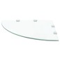 Eckregale 2 Stk. mit verchromten Halterungen Glas Transparent Eckregale 2 Stk. mit verchromten Halterungen Glas Transparent