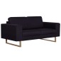 vidaXL 2-tlg. Sofagarnitur Stoff Schwarz vidaXL 2-tlg. Sofagarnitur Stoff Schwarz