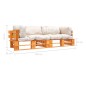 vidaXL 2-tlg. Garten-Palettensofa-Set Kissen in Sandfarben Kiefernholz vidaXL 2-tlg. Garten-Palettensofa-Set Kissen in Sandfarben Kiefernholz
