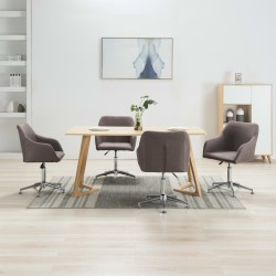 vidaXL Esszimmerstühle Drehbar 4 Stk. Taupe Stoff