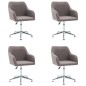 vidaXL Esszimmerstühle Drehbar 4 Stk. Taupe Stoff vidaXL Esszimmerstühle Drehbar 4 Stk. Taupe Stoff