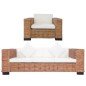 vidaXL 2-tlg. Sofagarnitur mit Auflagen Natur Rattan vidaXL 2-tlg. Sofagarnitur mit Auflagen Natur Rattan