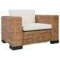 vidaXL 2-tlg. Sofagarnitur mit Auflagen Natur Rattan vidaXL 2-tlg. Sofagarnitur mit Auflagen Natur Rattan