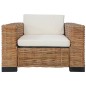 vidaXL 2-tlg. Sofagarnitur mit Auflagen Natur Rattan vidaXL 2-tlg. Sofagarnitur mit Auflagen Natur Rattan