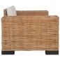 vidaXL 2-tlg. Sofagarnitur mit Auflagen Natur Rattan vidaXL 2-tlg. Sofagarnitur mit Auflagen Natur Rattan