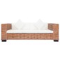 vidaXL 2-tlg. Sofagarnitur mit Auflagen Natur Rattan vidaXL 2-tlg. Sofagarnitur mit Auflagen Natur Rattan