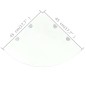 Eckregale 2 Stk. mit verchromten Halterungen Glas Transparent Eckregale 2 Stk. mit verchromten Halterungen Glas Transparent