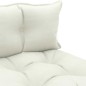 vidaXL Garten-Paletten-Mittelsofa mit Kissen in Beige Holz vidaXL Garten-Paletten-Mittelsofa mit Kissen in Beige Holz