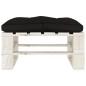 vidaXL Outdoor-Ottomane Paletten mit Kissen in Schwarz Holz vidaXL Outdoor-Ottomane Paletten mit Kissen in Schwarz Holz
