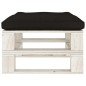 vidaXL Outdoor-Ottomane Paletten mit Kissen in Schwarz Holz vidaXL Outdoor-Ottomane Paletten mit Kissen in Schwarz Holz