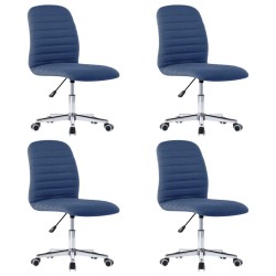vidaXL Esszimmerstühle 4 Stk. Blau Stoff