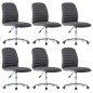 vidaXL Esszimmerstühle 6 Stk. Dunkelgrau Stoff vidaXL Esszimmerstühle 6 Stk. Dunkelgrau Stoff