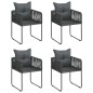 vidaXL 5-tlg. Garten-Essgruppe PVC Rattan Schwarz und Braun vidaXL 5-tlg. Garten-Essgruppe PVC Rattan Schwarz und Braun