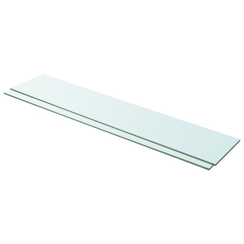 Regalböden 2 Stk. Glas Transparent 100 x 20 cm Regalböden 2 Stk. Glas Transparent 100 x 20 cm