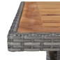 vidaXL 3-tlg. Garten-Essgruppe Grau Poly Rattan und Akazienholz vidaXL 3-tlg. Garten-Essgruppe Grau Poly Rattan und Akazienholz