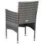 vidaXL 3-tlg. Garten-Essgruppe Grau Poly Rattan und Akazienholz vidaXL 3-tlg. Garten-Essgruppe Grau Poly Rattan und Akazienholz