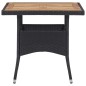 vidaXL 5-tlg. Garten-Essgruppe Schwarz Poly Rattan und Akazienholz vidaXL 5-tlg. Garten-Essgruppe Schwarz Poly Rattan und Akazienholz