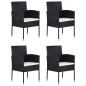 vidaXL 5-tlg. Garten-Essgruppe Poly Rattan Schwarz vidaXL 5-tlg. Garten-Essgruppe Poly Rattan Schwarz