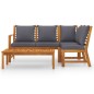 vidaXL 4-tlg. Garten-Lounge-Set mit Auflagen Massivholz Akazie vidaXL 4-tlg. Garten-Lounge-Set mit Auflagen Massivholz Akazie