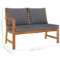 vidaXL 4-tlg. Garten-Lounge-Set mit Auflagen Massivholz Akazie vidaXL 4-tlg. Garten-Lounge-Set mit Auflagen Massivholz Akazie