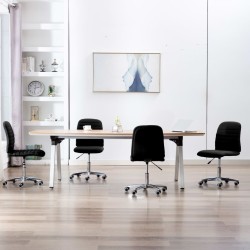 vidaXL Esszimmerstühle 4 Stk. Schwarz Stoff