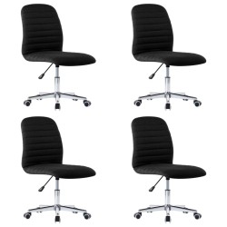 vidaXL Esszimmerstühle 4 Stk. Schwarz Stoff