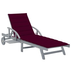 vidaXL Sonnenliege mit Auflage Akazie Massivholz 