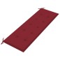 vidaXL Batavia-Gartenbank mit Weinroter Auflage 150 cm Massivholz Teak vidaXL Batavia-Gartenbank mit Weinroter Auflage 150 cm Massivholz Teak