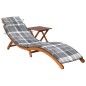 vidaXL Sonnenliege mit Tisch und Auflage Massivholz Akazie vidaXL Sonnenliege mit Tisch und Auflage Massivholz Akazie