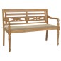 vidaXL Batavia-Gartenbank mit Beige Auflage 150 cm Massivholz Teak vidaXL Batavia-Gartenbank mit Beige Auflage 150 cm Massivholz Teak