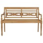 vidaXL Batavia-Gartenbank mit Beige Auflage 150 cm Massivholz Teak vidaXL Batavia-Gartenbank mit Beige Auflage 150 cm Massivholz Teak