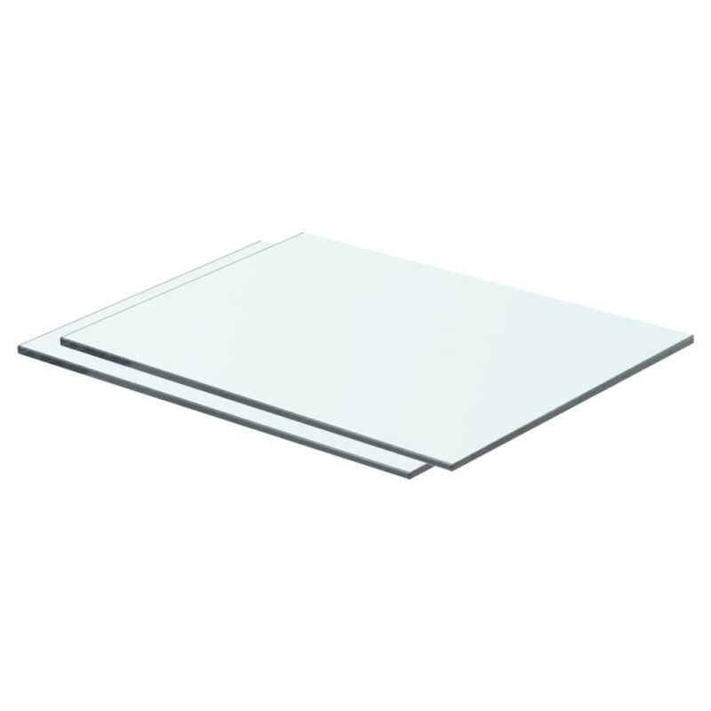 Regalböden 2 Stk. Glas Transparent 40 x 25 cm Regalböden 2 Stk. Glas Transparent 40 x 25 cm