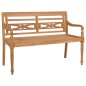 vidaXL Batavia-Gartenbank mit Beige Auflage 150 cm Massivholz Teak vidaXL Batavia-Gartenbank mit Beige Auflage 150 cm Massivholz Teak