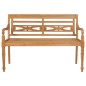 vidaXL Batavia-Gartenbank mit Beige Auflage 150 cm Massivholz Teak vidaXL Batavia-Gartenbank mit Beige Auflage 150 cm Massivholz Teak