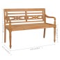 vidaXL Batavia-Gartenbank mit Beige Auflage 150 cm Massivholz Teak vidaXL Batavia-Gartenbank mit Beige Auflage 150 cm Massivholz Teak