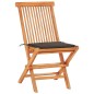vidaXL 3-tlg. Bistroset mit Taupe Kissen Massivholz Teak vidaXL 3-tlg. Bistroset mit Taupe Kissen Massivholz Teak
