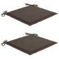 vidaXL 3-tlg. Bistroset mit Taupe Kissen Massivholz Teak vidaXL 3-tlg. Bistroset mit Taupe Kissen Massivholz Teak
