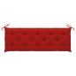 vidaXL Batavia-Gartenbank mit Roter Auflage 150 cm Massivholz Teak vidaXL Batavia-Gartenbank mit Roter Auflage 150 cm Massivholz Teak