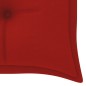 vidaXL Batavia-Gartenbank mit Roter Auflage 150 cm Massivholz Teak vidaXL Batavia-Gartenbank mit Roter Auflage 150 cm Massivholz Teak