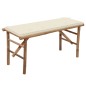 vidaXL Klappbare Gartenbank mit Auflage 118 cm Bambus vidaXL Klappbare Gartenbank mit Auflage 118 cm Bambus