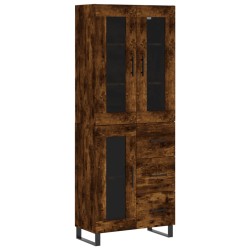 vidaXL Highboard Räuchereiche 69,5x34x180 cm Holzwerkstoff